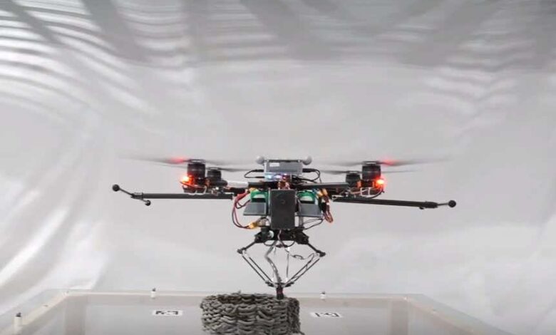 Drone swarm that 3D prints cement structures could construct buildings